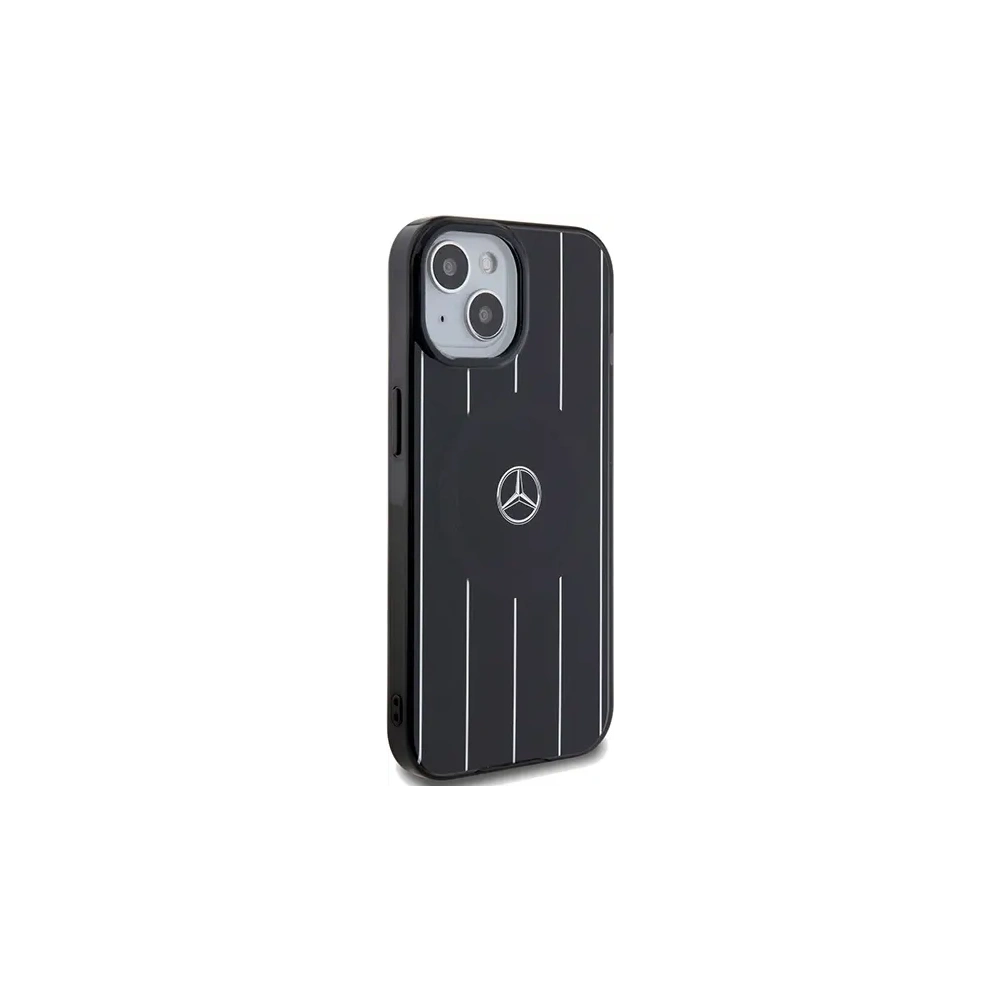 Hurtownia GSM - Mercedes MEHMP15S23HRSK Apple iPhone 15 / 14 / 13 carcasă dură cu două straturi, linii încrucișate, MagSafe, neagră - MRS227 - {ean13} - Hurt
