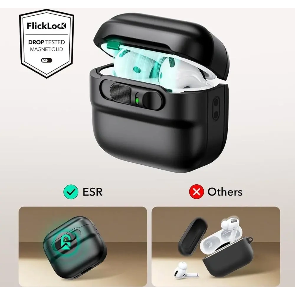 Hurtownia GSM - Etui ESR Pulse Halolock Magsafe Apple AirPods 4 Black - ESR864 - {ean13} - Hurt