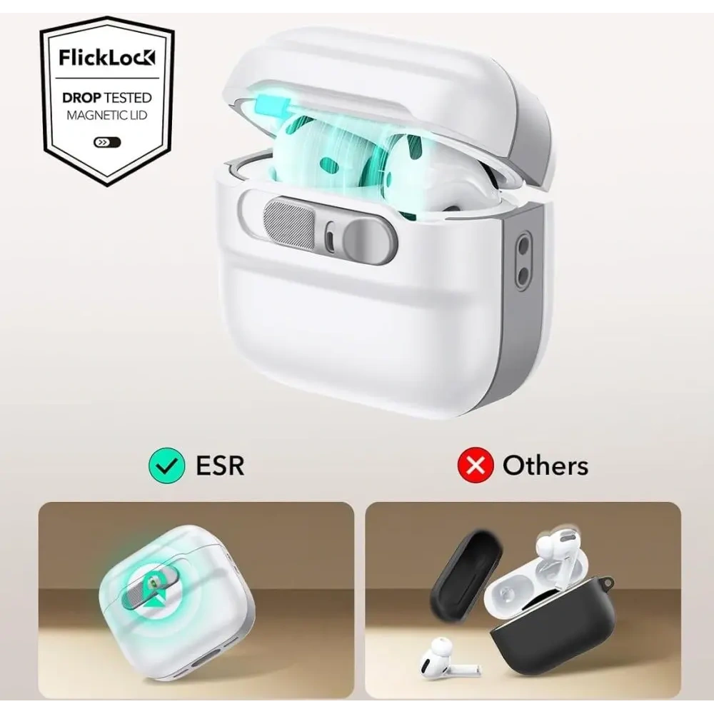 Hurtownia GSM - ESR Pulse Halolock Magsafe Apple AirPods 4 Weiß - ESR865 - {ean13} - Hurt