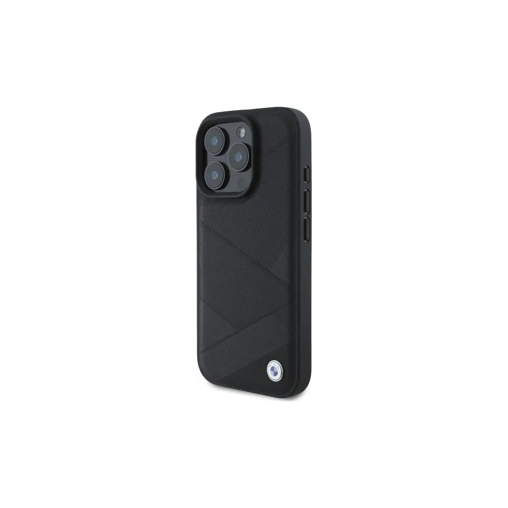 Hurtownia GSM - BMW BMHCP16X23RCGPK Apple iPhone 16 Pro Max hardcase Semn Piele Model Linii Încercuite negru - BMW692 - {ean13} - Hurt