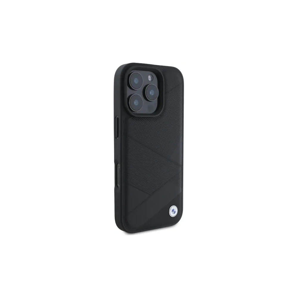 Hurtownia GSM - BMW BMHCP16X23RCGPK Apple iPhone 16 Pro Max hardcase Sign Bőr Keresztvonal Mintázat fekete - BMW692 - {ean13} - Hurt