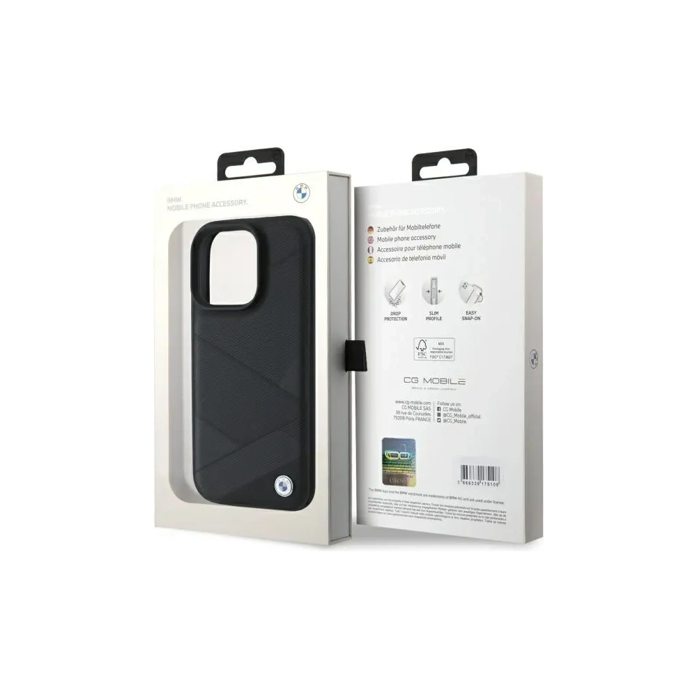 Hurtownia GSM - BMW BMHCP16X23RCGPK Apple iPhone 16 Pro Max hardcase Sign Bőr Keresztvonal Mintázat fekete - BMW692 - {ean13} - Hurt