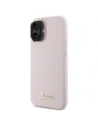Hurtownia GSM - Guess GUHCP16MSMBSLP Apple iPhone 16 Plus kemény tok Szilikon Írásos Fém Logó & Keret rózsaszín - GUE4101 - {ean13} - Hurt