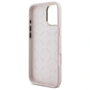 Wholesale Guess GUHCP16MSMBSLP Apple iPhone 16 Plus hardcase Silicone Script Metal Logo & Frame pink - GUE4101 - {ean13} - Hurt