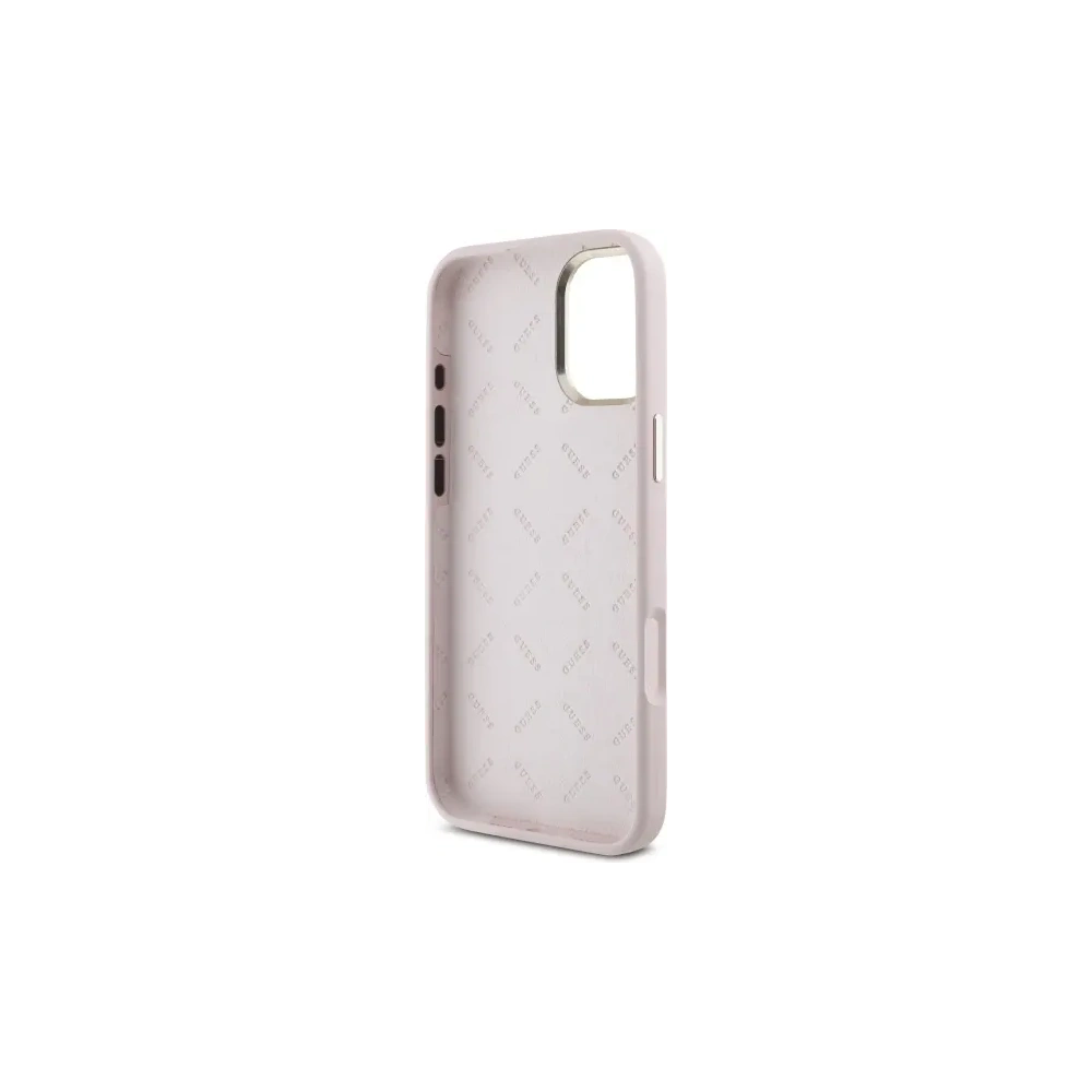 Hurtownia GSM - Guess GUHCP16MSMBSLP Apple iPhone 16 Plus kemény tok Szilikon Írásos Fém Logó & Keret rózsaszín - GUE4101 - {ean13} - Hurt