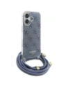 Wholesale Guess GUHCP16SHC4SEB Apple iPhone 16 hardcase Crossbody Cord 4G Print blue - GUE4102 - {ean13} - Hurt