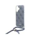 Wholesale Guess GUHCP16SHC4SEB Apple iPhone 16 hardcase Crossbody Cord 4G Print blue - GUE4102 - {ean13} - Hurt