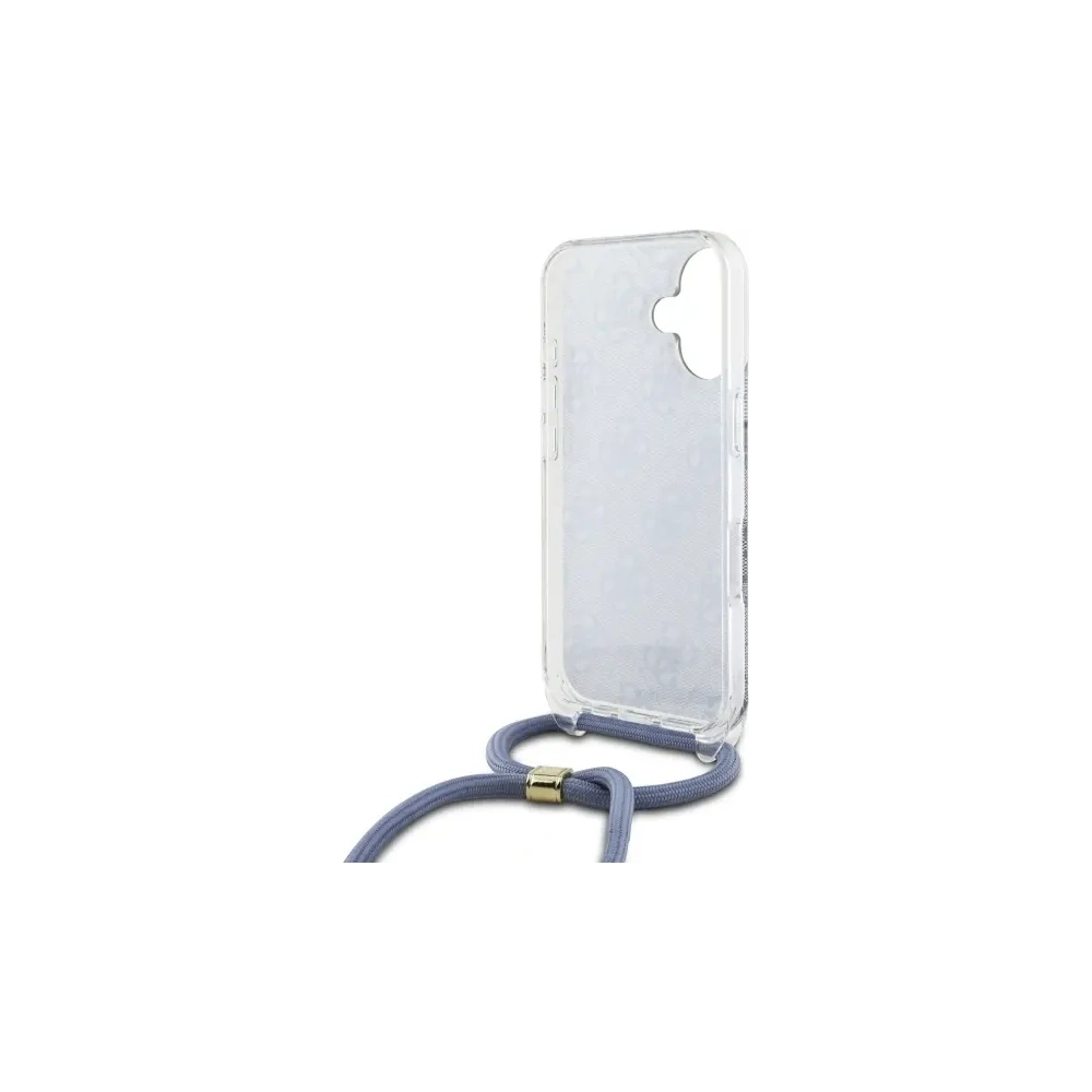Wholesale Guess GUHCP16SHC4SEB Apple iPhone 16 hardcase Crossbody Cord 4G Print blue - GUE4102 - {ean13} - Hurt