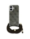 Wholesale Guess GUHCP16SHC4SEW Apple iPhone 16 hardcase Crossbody Cord 4G Print brown - GUE4103 - {ean13} - Hurt