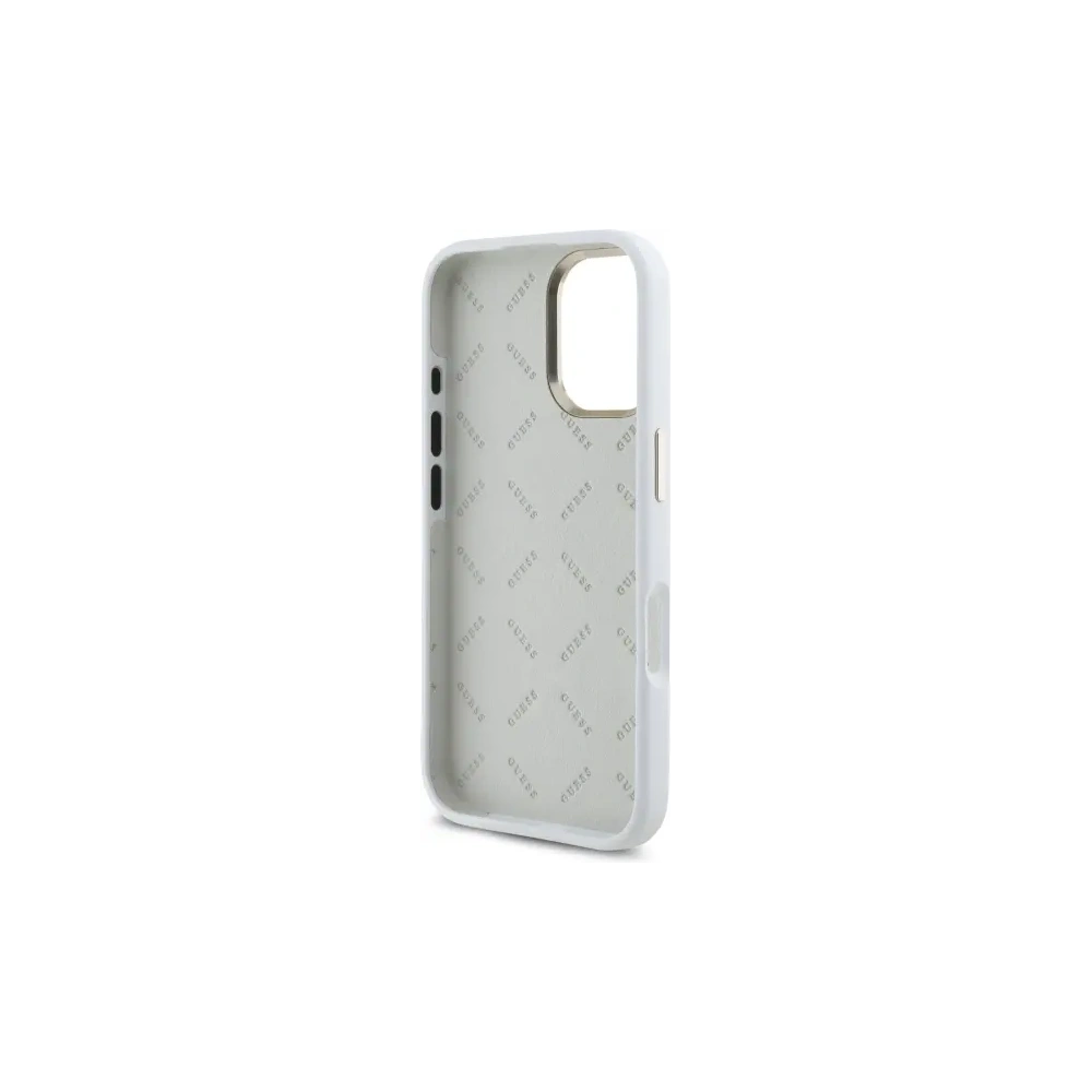 Hurtownia GSM - Guess GUHCP16SM4DGPH Apple iPhone 16 Hardcase Silikon Logo Strass 4G weiß - GUE4104 - {ean13} - Hurt