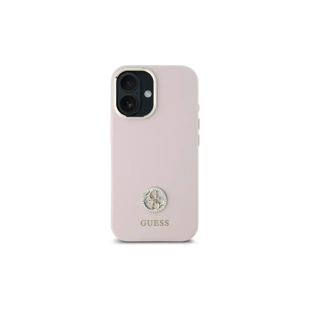 Hurtownia GSM - Etui Guess GUHCP16SM4DGPP Apple iPhone 16 hardcase Silicone Logo Strass 4G jasnoróżowy/pink - GUE4105 - {ean13} - Hurt