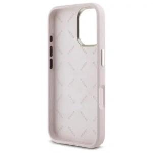 Etui Guess GUHCP16SM4DGPP Apple iPhone 16 hardcase Silicone Logo Strass 4G jasnoróżowy/pink