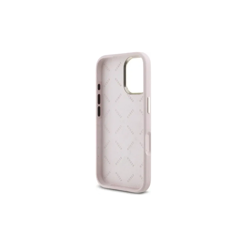 Hurtownia GSM - Etui Guess GUHCP16SM4DGPP Apple iPhone 16 hardcase Silicone Logo Strass 4G jasnoróżowy/pink - GUE4105 - {ean13} - Hurt