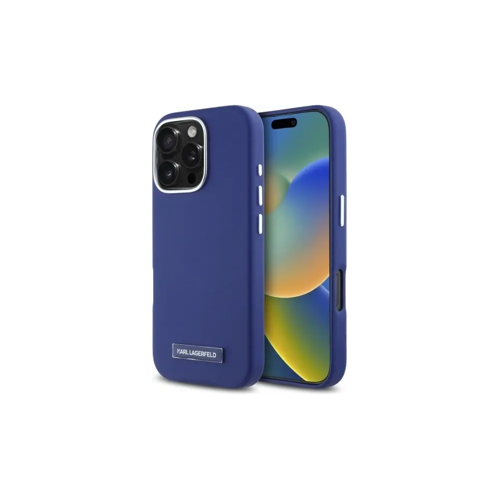 Hurtownia GSM - Etui Karl Lagerfeld KLHMP16LPGMSRPB Apple iPhone 16 Pro hardcase FW Metal Plate MagSafe modrý/blue - KLD21800 - {ean13} - Hurt