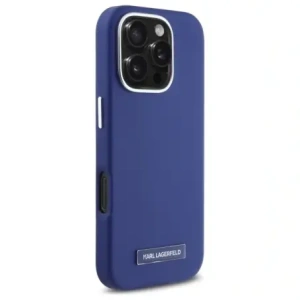 Etui Karl Lagerfeld KLHMP16LPGMSRPB Apple iPhone 16 Pro hardcase FW Metal Plate MagSafe niebieski/blue