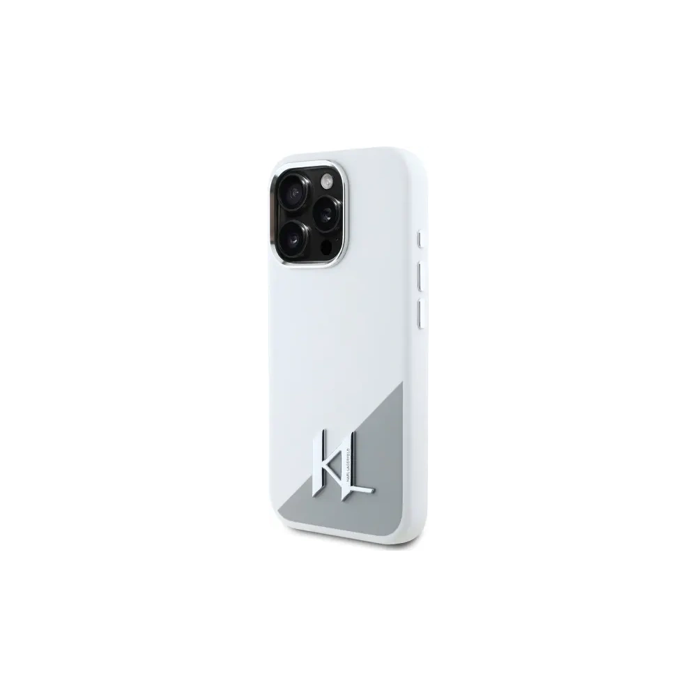 Hurtownia GSM - Karl Lagerfeld KLHMP16LSCMKMPCH Apple iPhone 16 Pro Hardcase Silikon Initial Metall-Logo MagSafe weiß - KLD21801 - {ean13} - Hurt