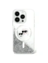 Karl Lagerfeld KLHMP16MLGKCSGH Apple iPhone 16 Plus hardcase Liquid Glitter Karl&Choupette Head Magsafe transparent