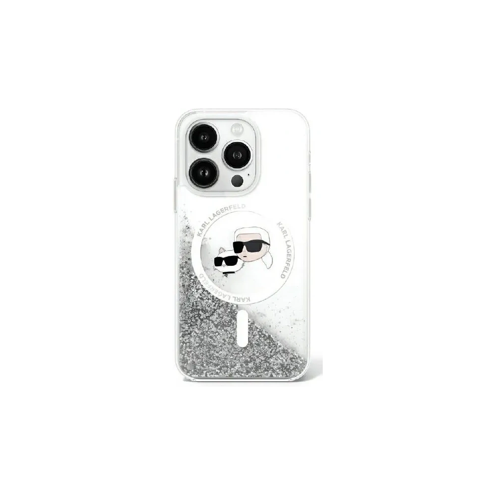 Hurtownia GSM - Etui Karl Lagerfeld KLHMP16MLGKCSGH Apple iPhone 16 Plus hardcase Liquid Glitter Karl&Choupette Head Magsafe transparent - KLD21802 - {ean13} - Hurt
