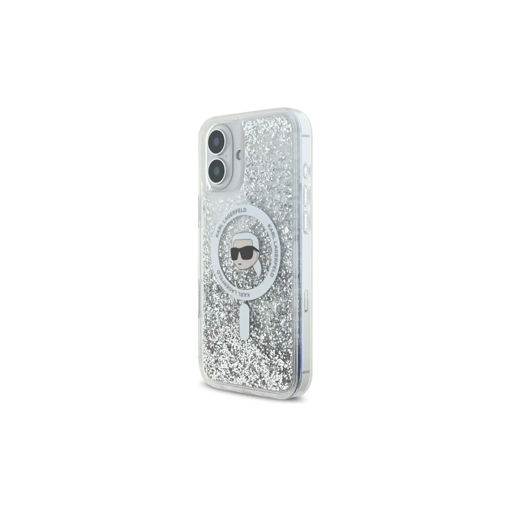 Hurtownia GSM - Etui Karl Lagerfeld KLHMP16MLGKISGH Apple iPhone 16 Plus hardcase Liquid Glitter Karl Head Magsafe transparent - KLD21803 - {ean13} - Hurt