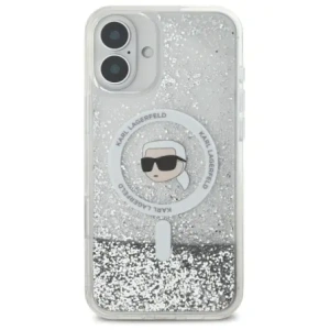 Wholesale Karl Lagerfeld KLHMP16MLGKISGH Apple iPhone 16 Plus hardcase Liquid Glitter Karl Head Magsafe transparent - KLD21803 - {ean13} - Hurt
