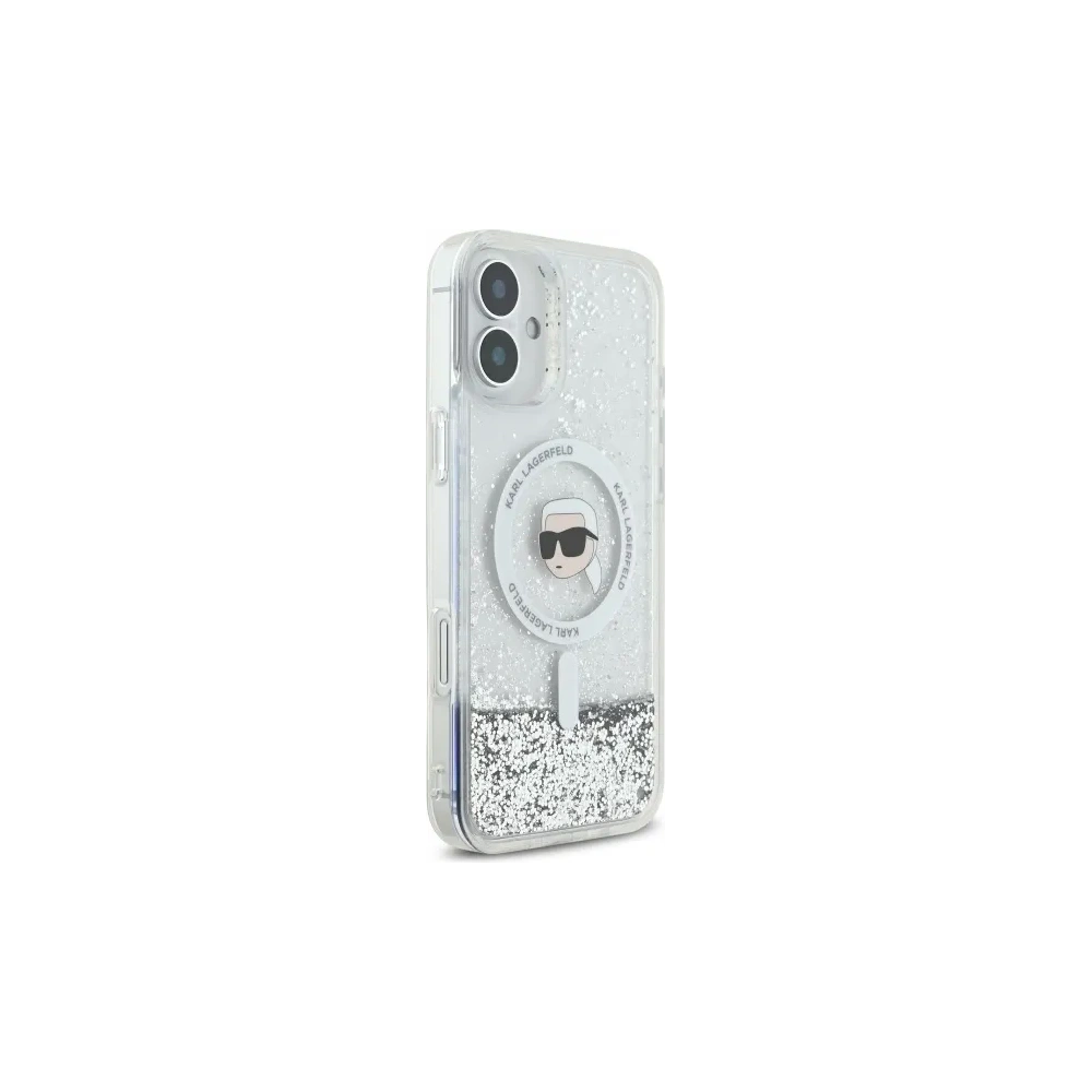 Hurtownia GSM - Etui Karl Lagerfeld KLHMP16MLGKISGH Apple iPhone 16 Plus hardcase Liquid Glitter Karl Head Magsafe transparent - KLD21803 - {ean13} - Hurt