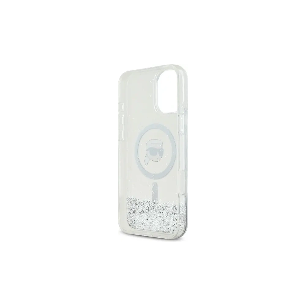 Hurtownia GSM - Karl Lagerfeld KLHMP16MLGKISGH Apple iPhone 16 Plus hardcase Liquid Glitter Karl Head Magsafe transparent - KLD21803 - {ean13} - Hurt