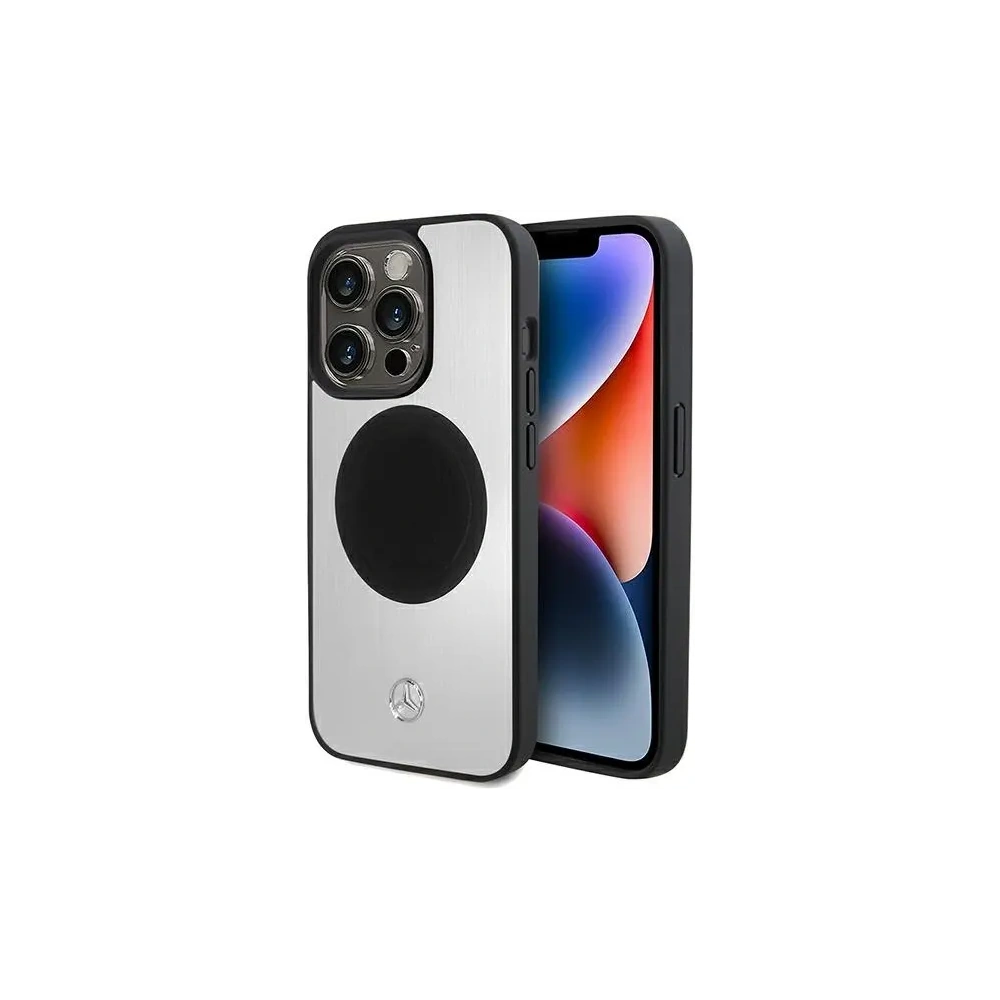 Hurtownia GSM - Mercedes MEHMP15X23ACMS Apple iPhone 15 Pro Max kemény tok Bőr&Alu MagSafe ezüst - MRS231 - {ean13} - Hurt