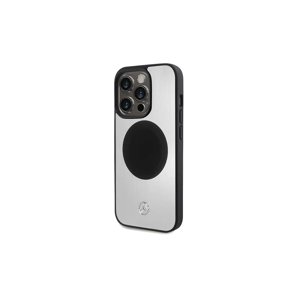 Hurtownia GSM - Mercedes MEHMP15X23ACMS Apple iPhone 15 Pro Max husă din piele și aluminiu MagSafe argintie - MRS231 - {ean13} - Hurt