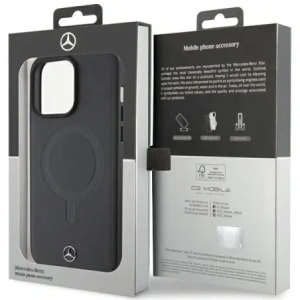Hurtownia GSM - Mercedes MEHMP15X23RCMK Apple iPhone 15 Pro Max Hartschale Glattes Leder MagSafe schwarz - MRS233 - {ean13} - Hurt