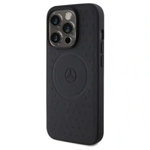 Hurtownia GSM - Mercedes MEHMP15X23RGSK Apple iPhone 15 Pro Max kemény tok Csillag Minta Bőr MagSafe fekete - MRS235 - {ean13} - Hurt