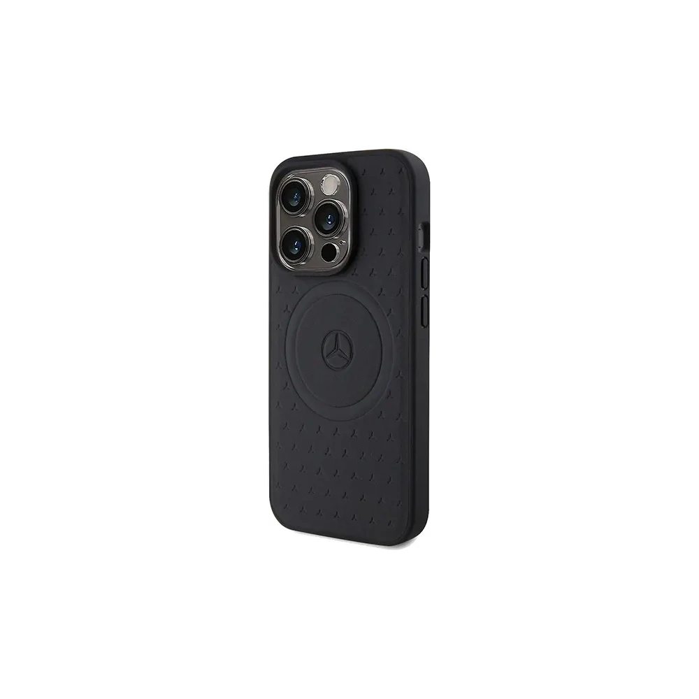 Hurtownia GSM - Mercedes MEHMP15X23RGSK Apple iPhone 15 Pro Max Hartschale Sternmuster Leder MagSafe schwarz - MRS235 - {ean13} - Hurt