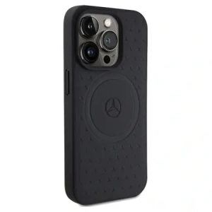 Hurtownia GSM - Mercedes MEHMP15X23RGSK Apple iPhone 15 Pro Max kemény tok Csillag Minta Bőr MagSafe fekete - MRS235 - {ean13} - Hurt