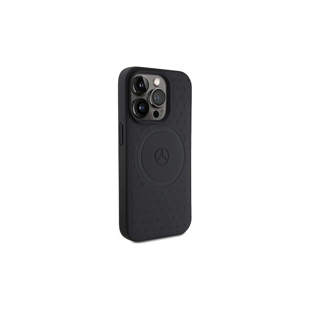 Hurtownia GSM - Mercedes MEHMP15X23RGSK Apple iPhone 15 Pro Max Hartschale Sternmuster Leder MagSafe schwarz - MRS235 - {ean13} - Hurt