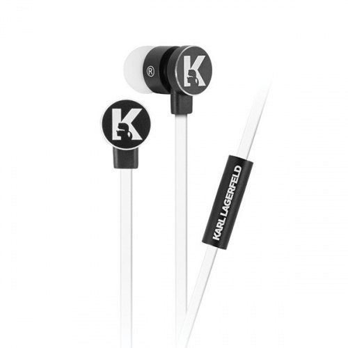 Hurtownia Karl Lagerfeld - 3700740438985 - KLD253WHTBLK - Karl Lagerfeld słuchawki KLEPWIWH biało-czarny/white&black 3,5mm - B2B homescreen