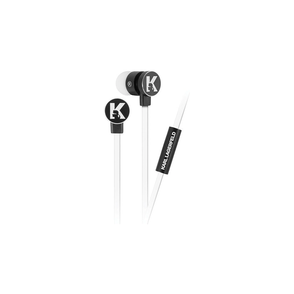 Hurtownia GSM - Karl Lagerfeld słuchawki KLEPWIWH biało-czarny/white&black 3,5mm - KLD253WHTBLK - {ean13} - Hurt