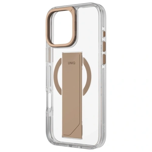 Etui UNIQ Heldro Max Apple iPhone 16 Pro Max Magclick Charging złoty/taupe gold