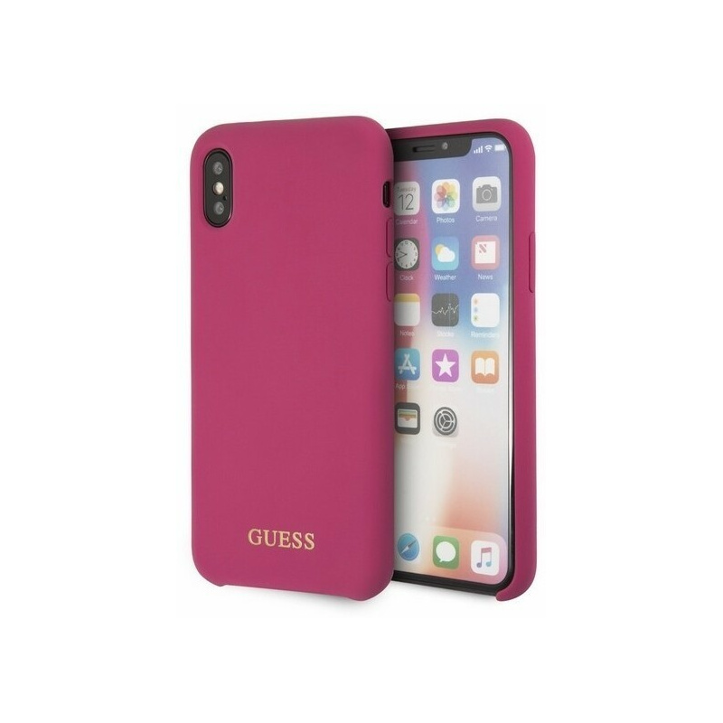 Guess GUHCPXLSGLPI iPhone X/Xs pink hard case Silicone