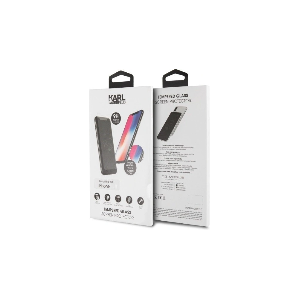 Hurtownia GSM - Karl Lagerfeld szkło hartowane iPhone Xs Max KLTGMI65TR Silohouette Magic Logo - KLD255 - {ean13} - Hurt