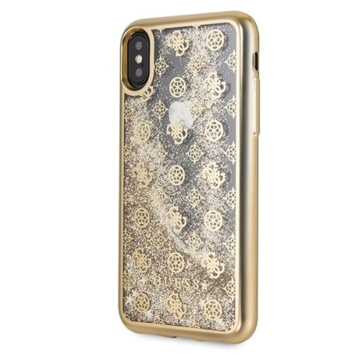 Etui Guess GUHCPXPEOLGGO Apple iPhone X/XS złoty/gold hard case 4G Peony Liquid Glitter