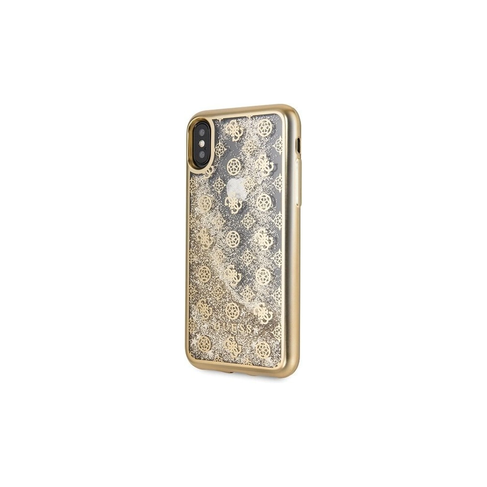 Hurtownia GSM - Etui Guess GUHCPXPEOLGGO Apple iPhone X/XS złoty/gold hard case 4G Peony Liquid Glitter - GUE334GLD - {ean13} - Hurt