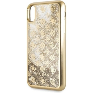 Etui Guess GUHCPXPEOLGGO Apple iPhone X/XS złoty/gold hard case 4G Peony Liquid Glitter