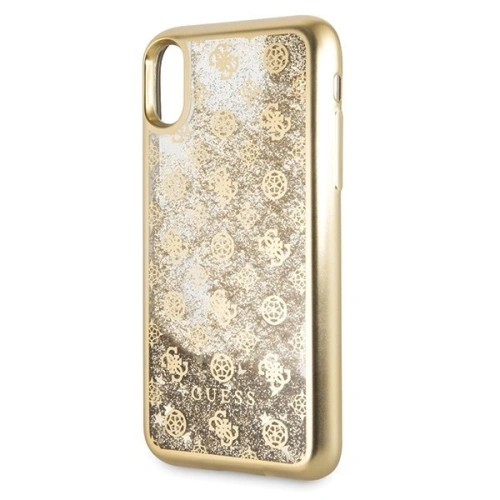 Etui Guess GUHCPXPEOLGGO Apple iPhone X/XS złoty/gold hard case 4G Peony Liquid Glitter