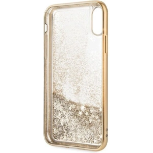 Etui Guess GUHCPXPEOLGGO Apple iPhone X/XS złoty/gold hard case 4G Peony Liquid Glitter