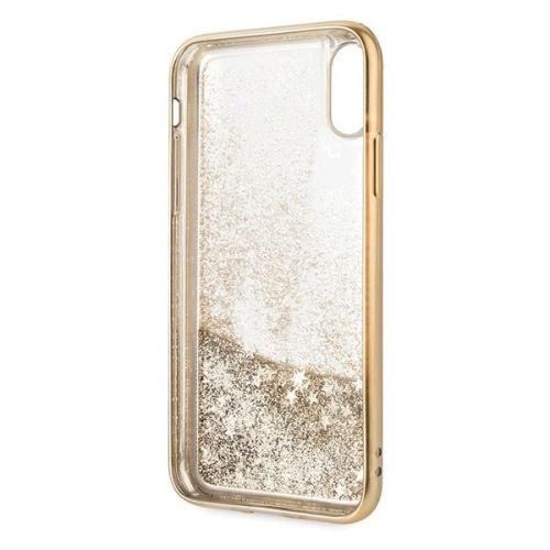 Etui Guess GUHCPXPEOLGGO Apple iPhone X/XS złoty/gold hard case 4G Peony Liquid Glitter