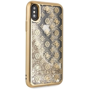 Etui Guess GUHCPXPEOLGGO Apple iPhone X/XS złoty/gold hard case 4G Peony Liquid Glitter