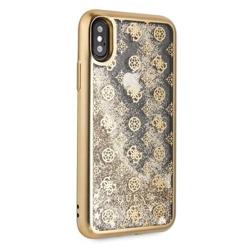 Etui Guess GUHCPXPEOLGGO Apple iPhone X/XS złoty/gold hard case 4G Peony Liquid Glitter