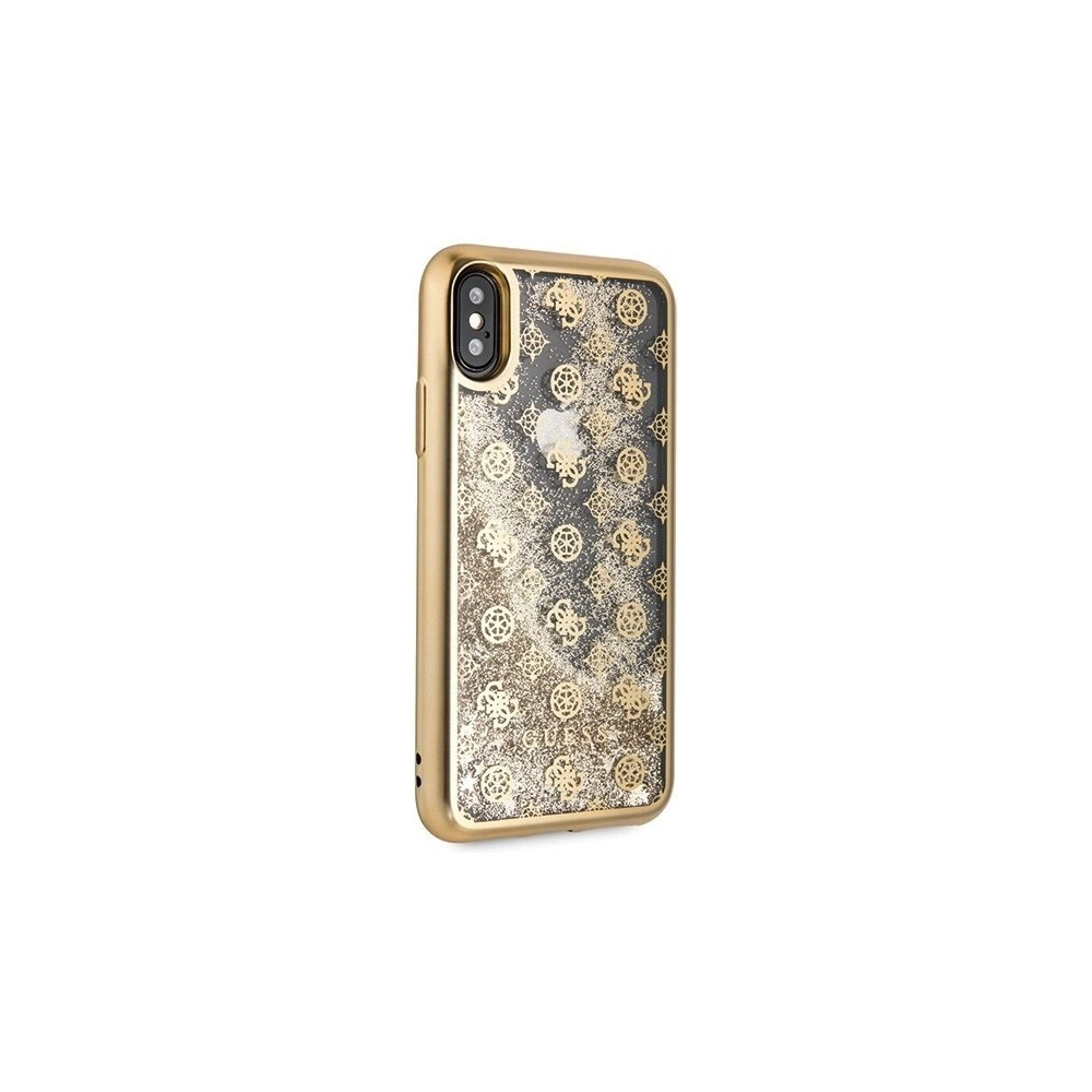 Hurtownia GSM - Etui Guess GUHCPXPEOLGGO Apple iPhone X/XS złoty/gold hard case 4G Peony Liquid Glitter - GUE334GLD - {ean13} - Hurt