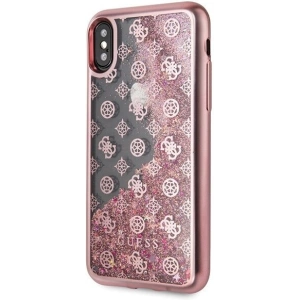 Etui Guess GUHCPXPEOLGPI Apple iPhone X/XS różowy/pink hard case 4G Peony Liquid Glitter