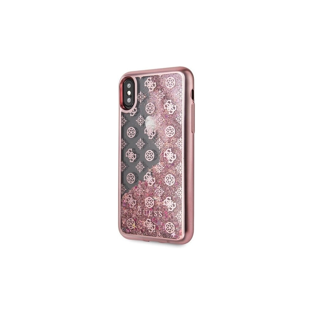 Hurtownia GSM - Etui Guess GUHCPXPEOLGPI Apple iPhone X/XS różowy/pink hard case 4G Peony Liquid Glitter - GUE335PNK - {ean13} - Hurt