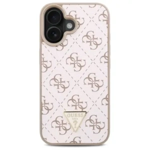 Etui Guess GUHCP16SPG4GPH Apple iPhone 16 hardcase New 4G Triangle biały/white
